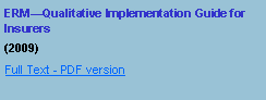 Text Box: ERMQualitative Implementation Guide for Insurers(2009)#Full Text - PDF version